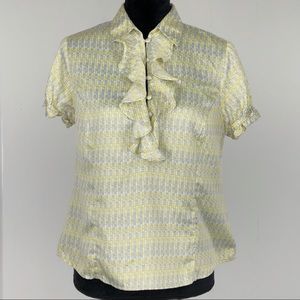 Yellow / Grey Dress Shirt Size 10P